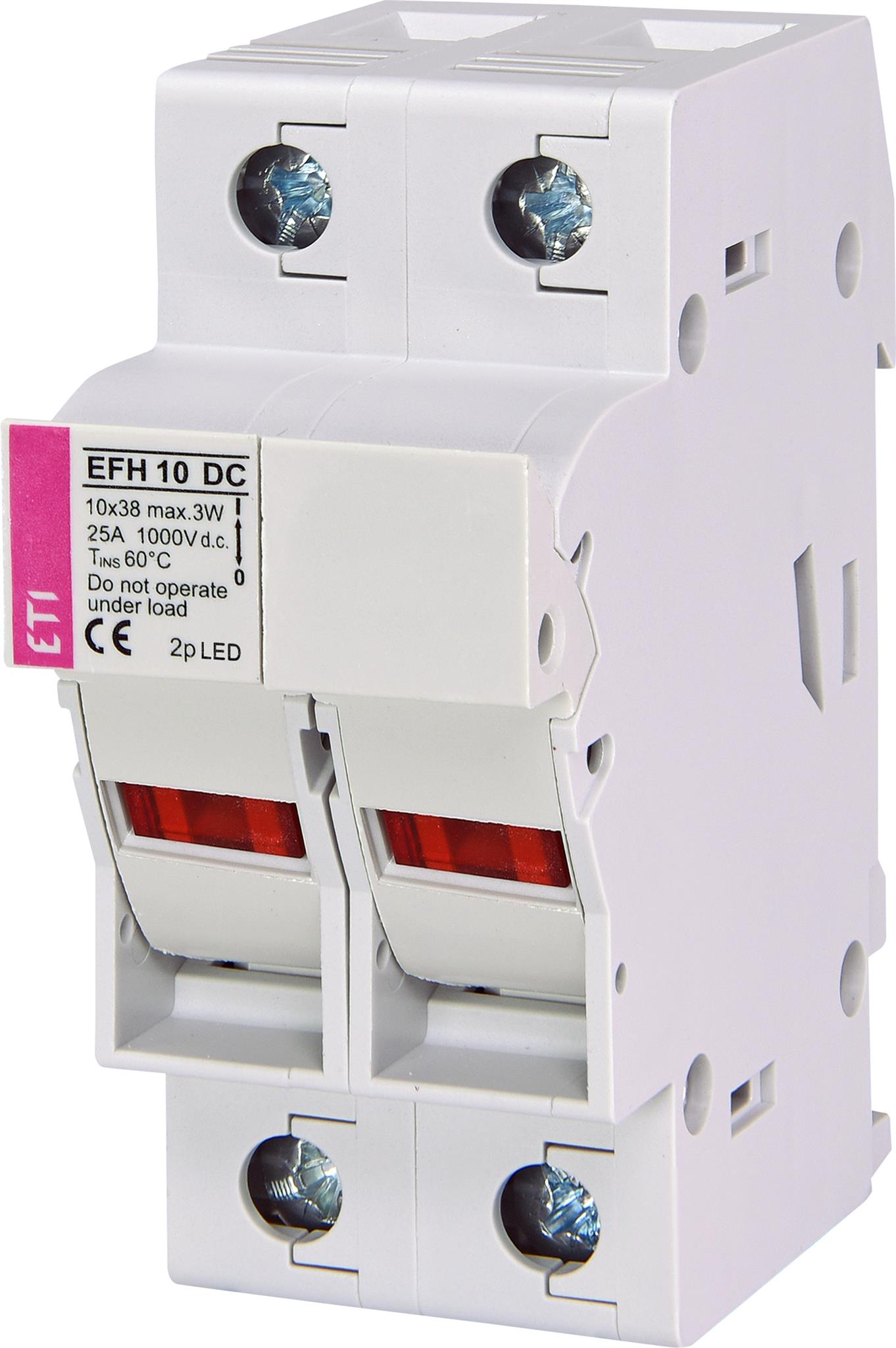 ETI 002540213 pojistkový spodek, EFH 10 DC 2p LED