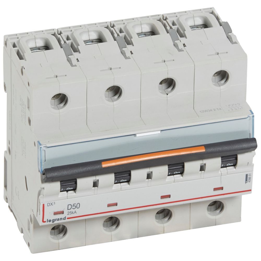 Jistič čtyřpolový LEGRAND 409851 DX3 4P D50 25KA