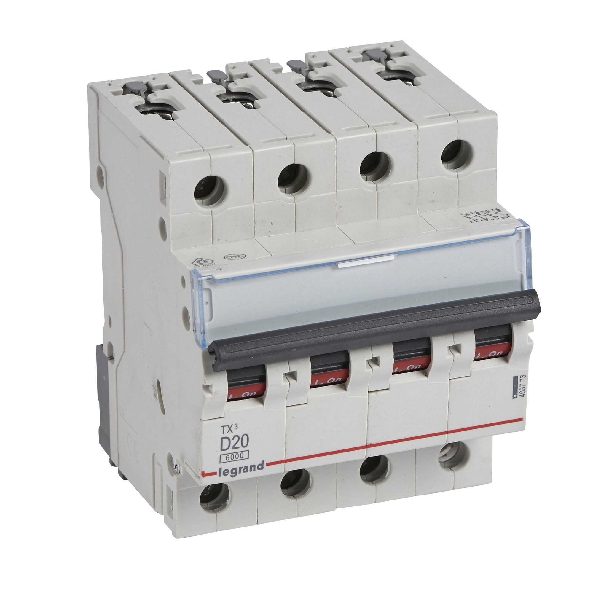 Jistič čtyřpolový LEGRAND 403773 TX3 4P D20 6000A