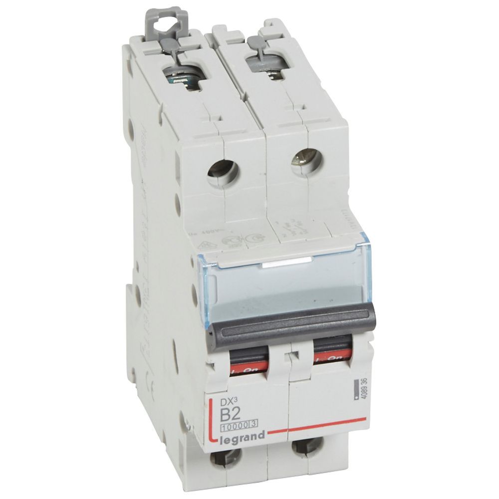 Jistič dvoupolový LEGRAND 408936 DX3 2P B2 10000A/16KA