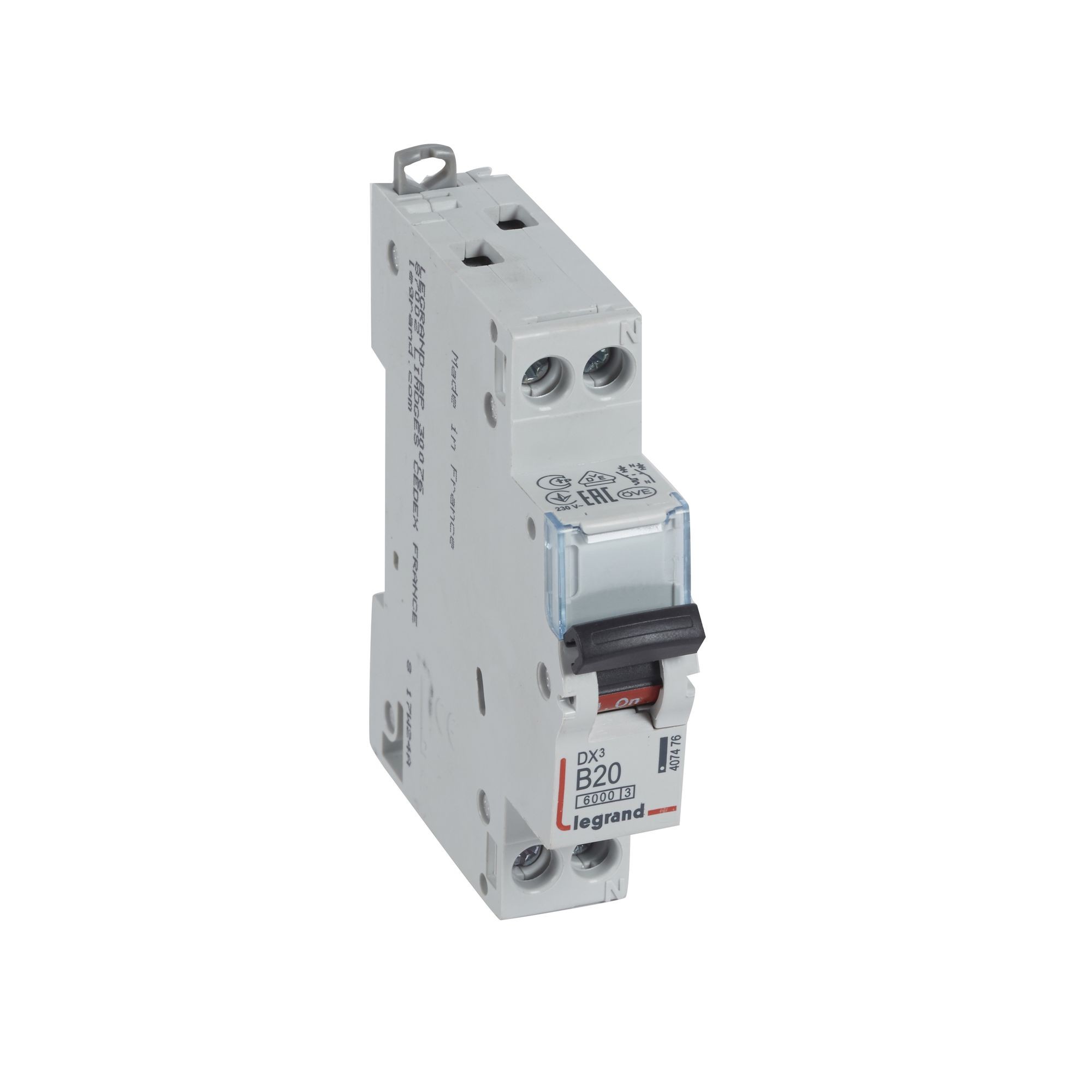 Jistič dvoupolový LEGRAND 407476 DX3 1P+N B20 6/10KA
