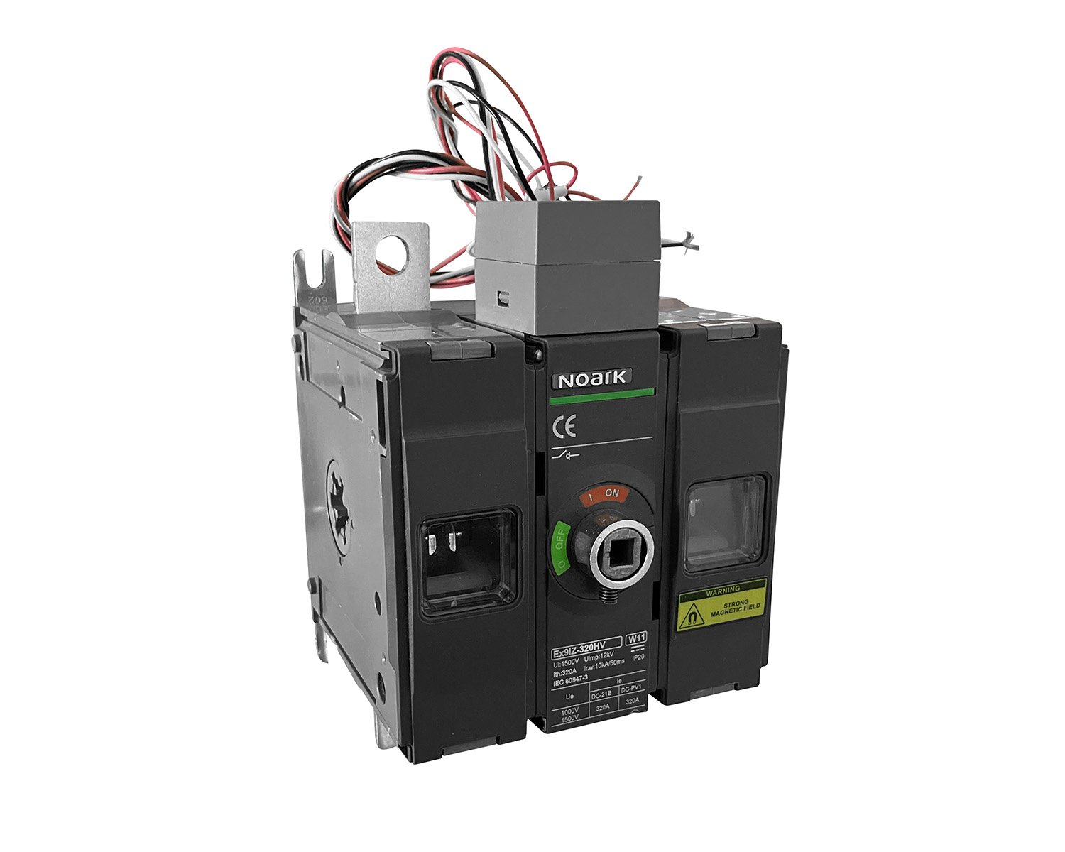 Odpínač otočný NOARK 114751 Ex9IZ-320HV W02 125A EU HV 1500, rám 320A, In=125A, Přední vnější
