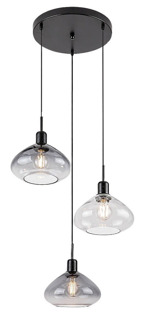 Závěsné svítidlo Dvora matná černá E27 3×40W RABALUX 72023