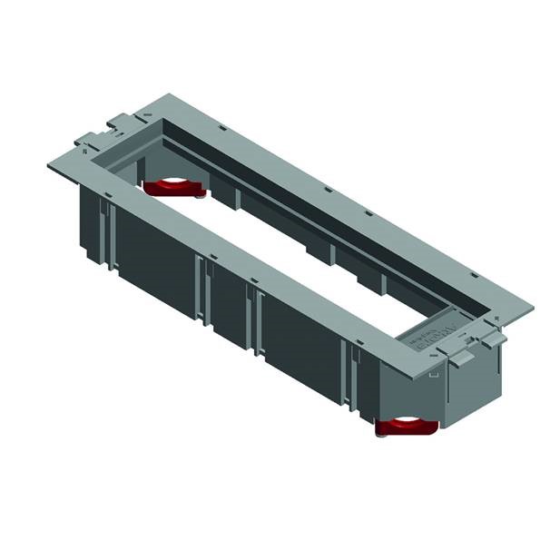 HLS HL TSBO9.45 Vanička přístrojová, pro až 4 moduly 45x45mm, RAL 9011, PP