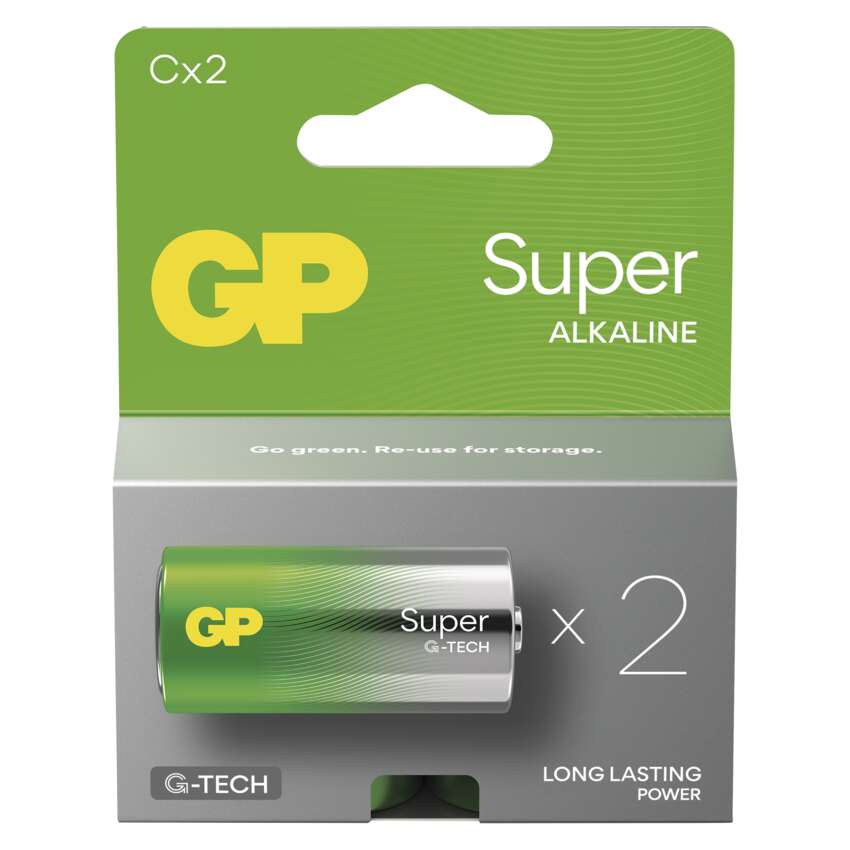Baterie alkalická GP SUPER B01312 C (LR14) 2PP
