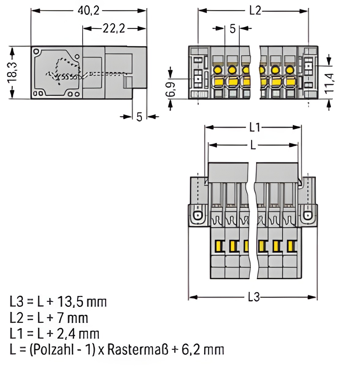WAGO 769-602/004-000 1vodičový konektor s pájecími piny