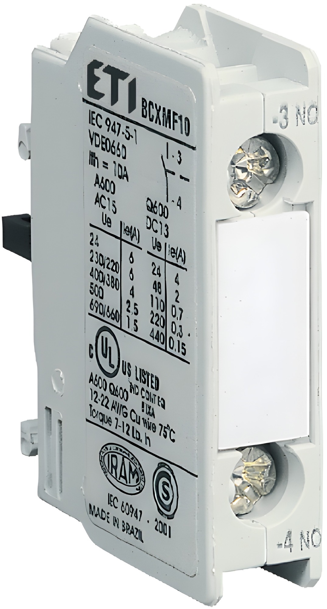 ETI 004642510 pomocné kontakty, BCXMFAE 10 (1NO)