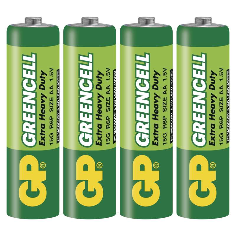 Baterie zinková GP GREENCELL B1220 AA (R6) 4SH