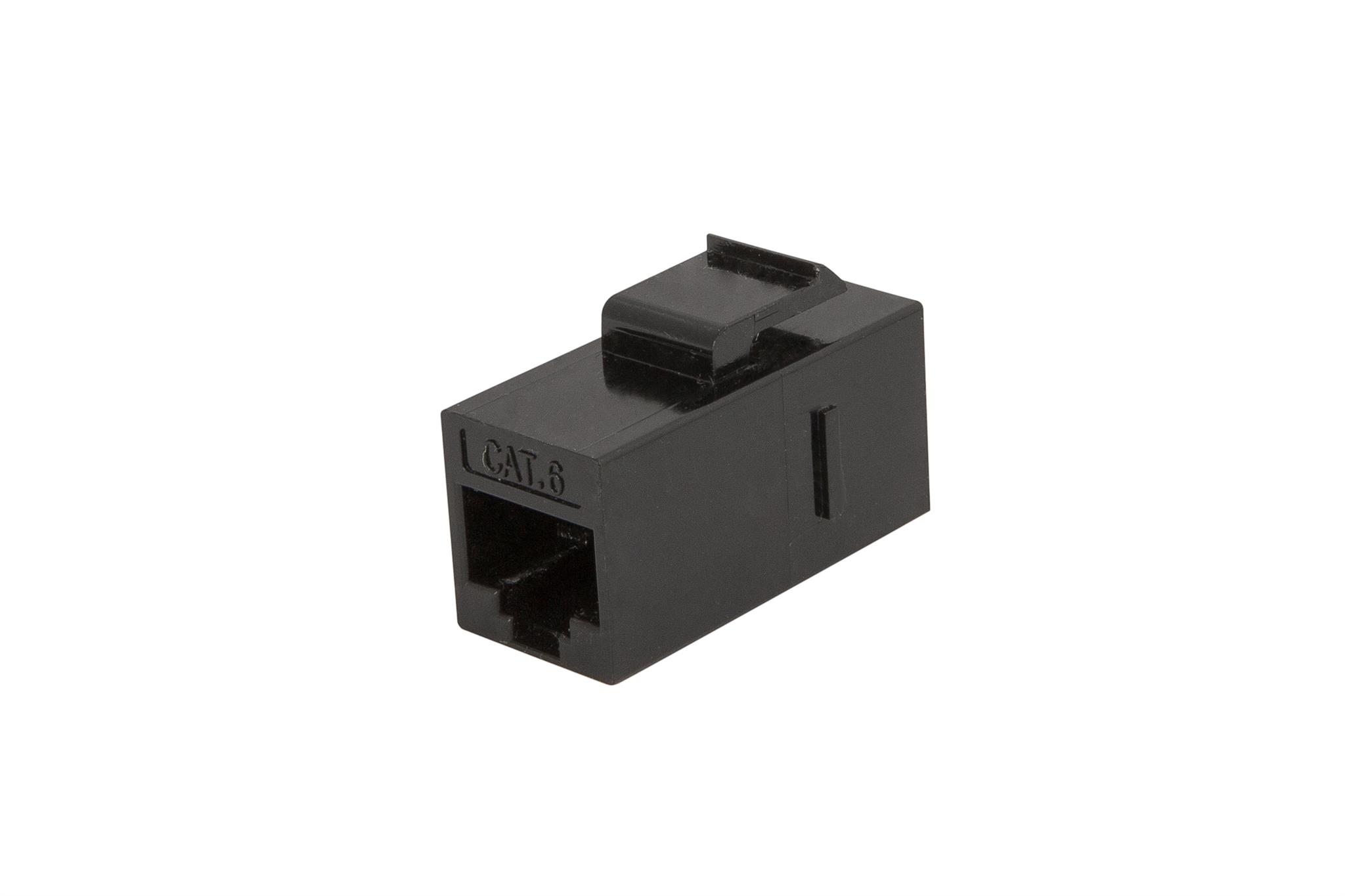Spojka datová WIREX WCP-6-U-BL, CAT6, UTP, RJ45, panelová, černá