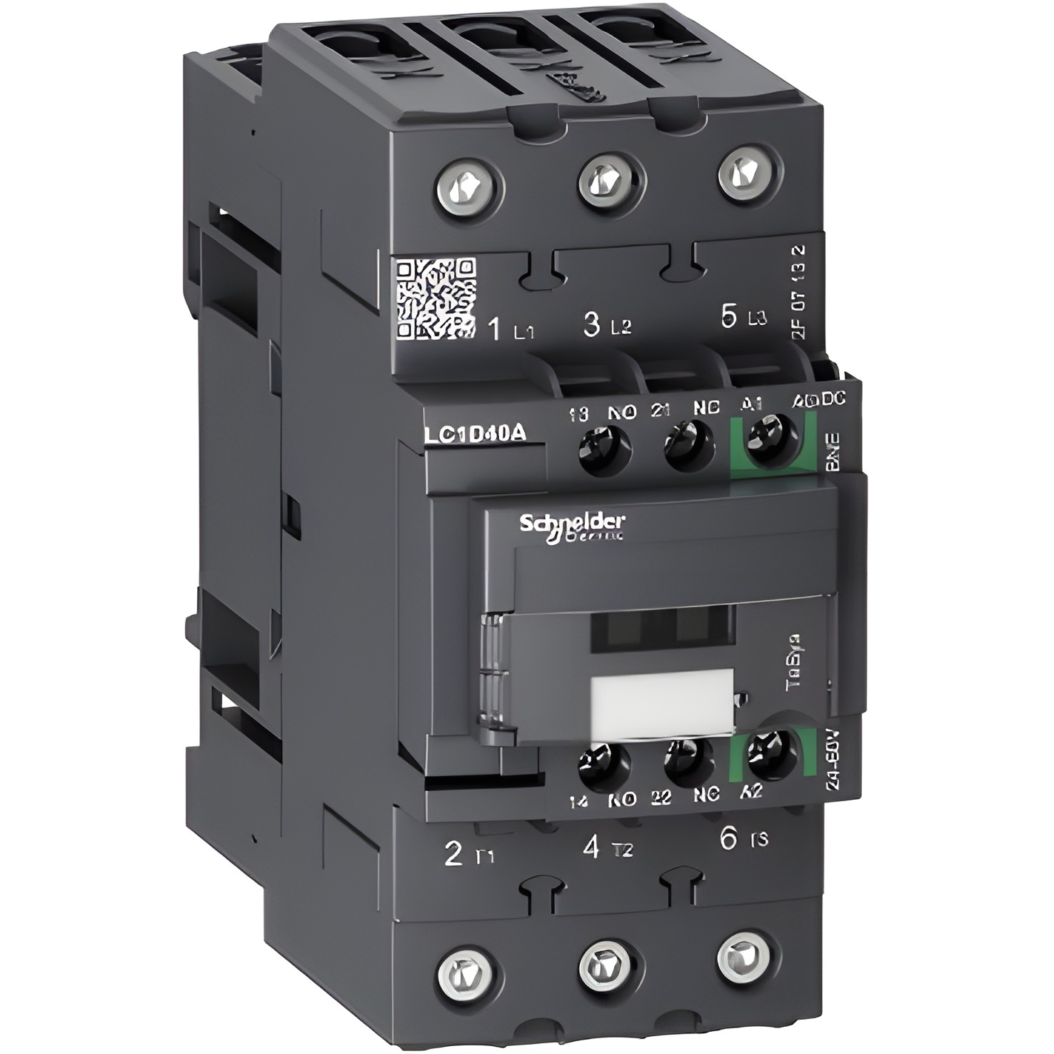 SCHN LC1D40ABNE TeSys D Green 3P AC-3 40A 24 - 60V AC/DC