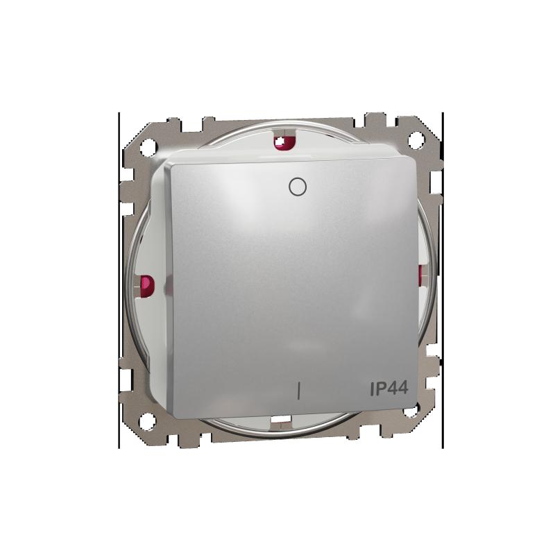SCHN SDD213102 Sedna D/E - Spínač dvojpólový řazení 2 IP44, Aluminium