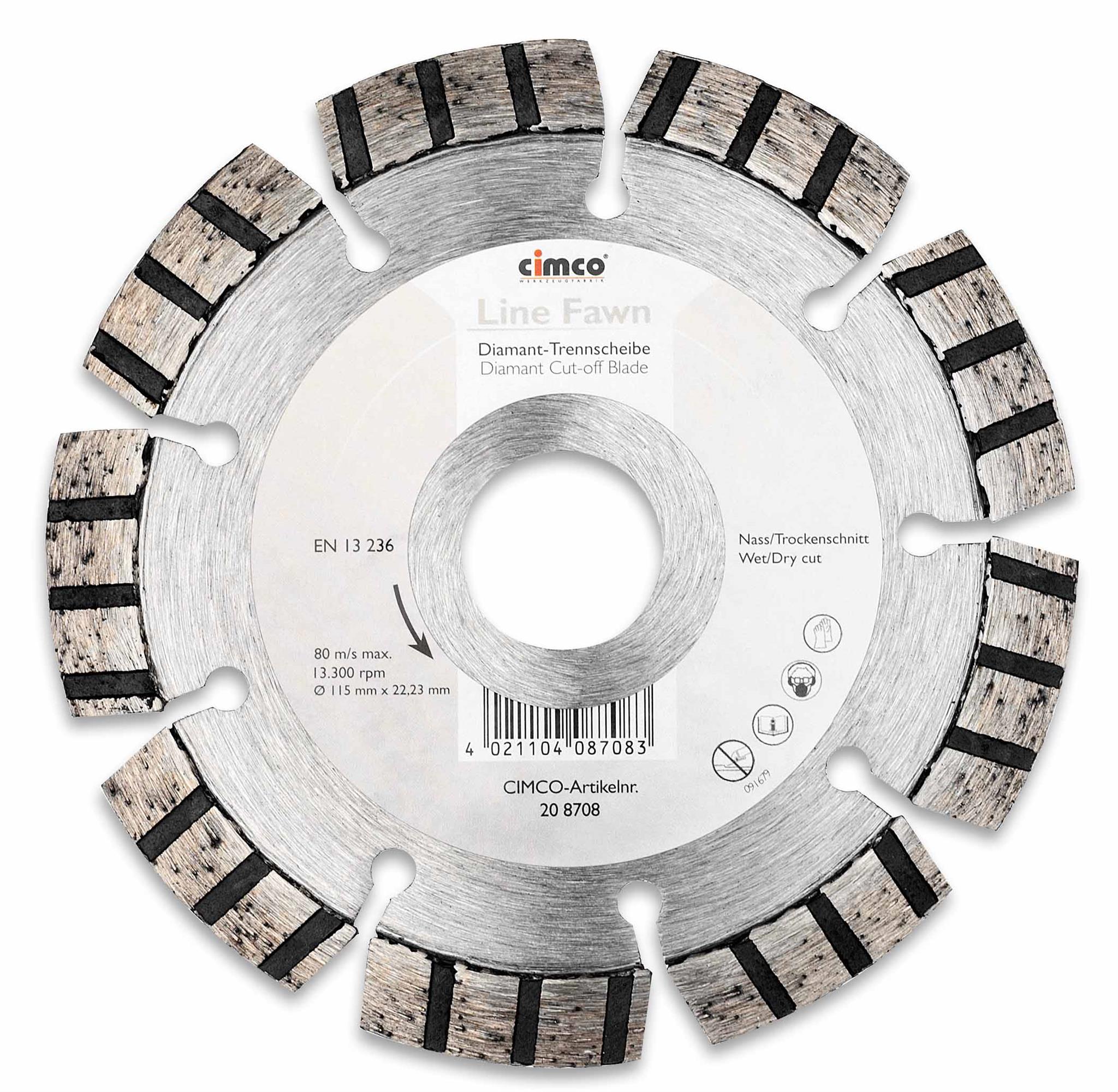 CIMCO 208708 Diamantový řezný kotouč na cihlu - 115 mm