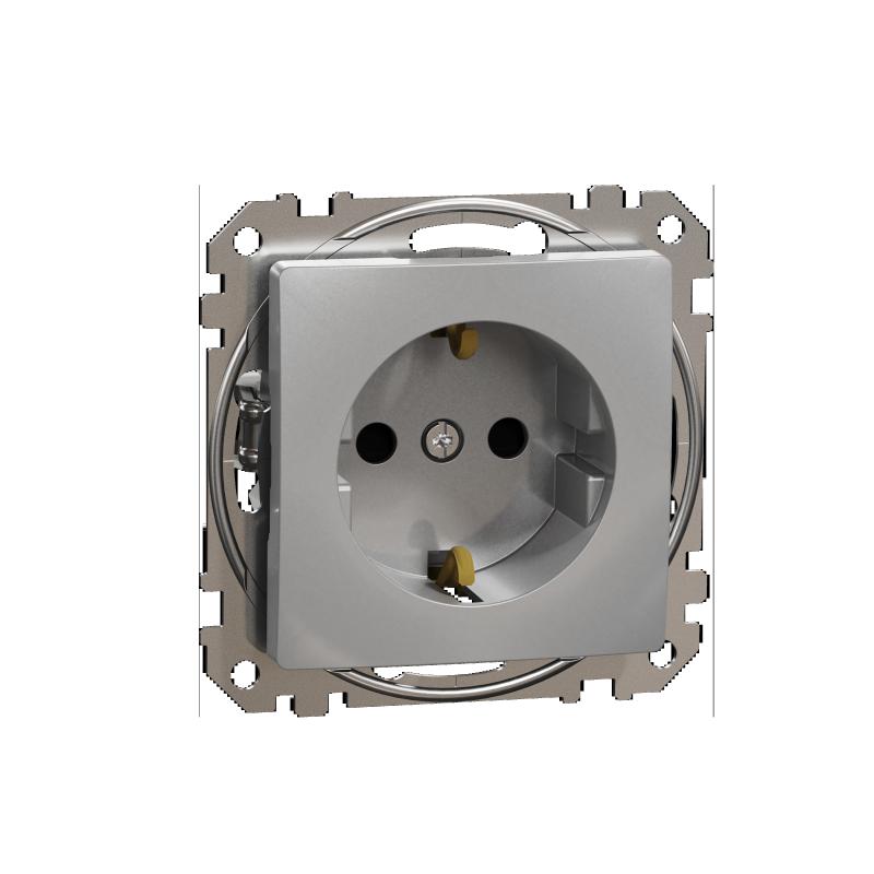 SCHN SDD113022 Sedna D/E - Zásuvka 230V 16A Schuko, Aluminium