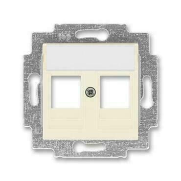 ABB 5014H-A01018 17 Levit Kryt zásuvky komunikační přímé (2x), s kovovým upevňovacím třmenem