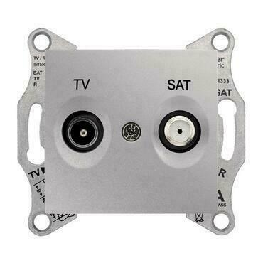 SCHN SDN3401660 Sedna - Zásuvka TV/SAT koncová 1dB, Aluminium
