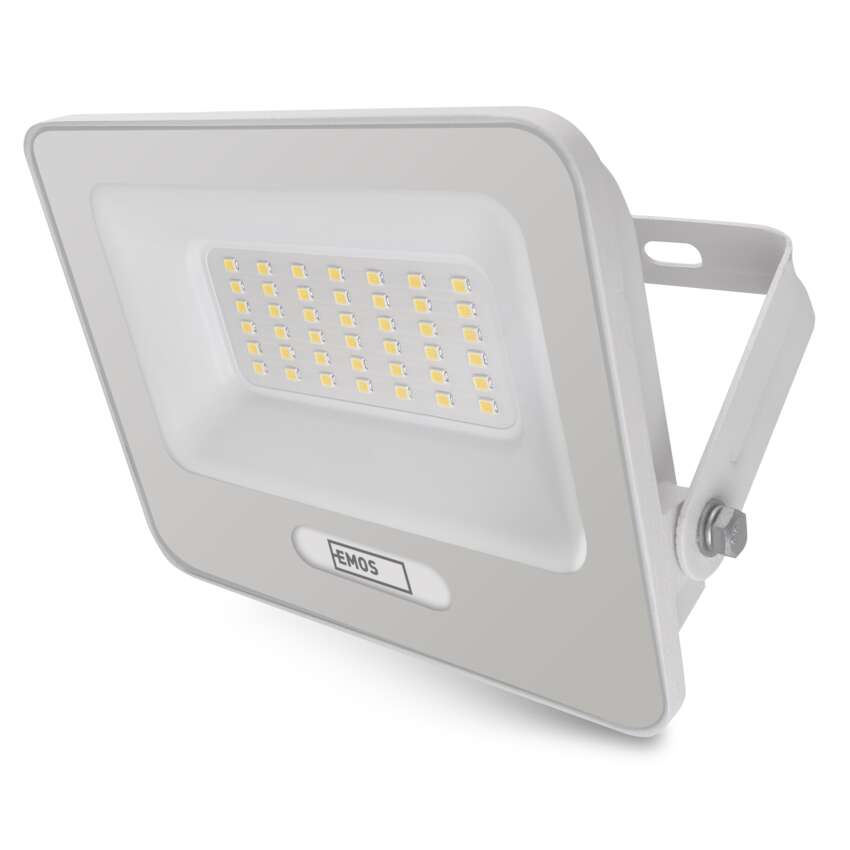 EMOS LED reflektor GLARO 30W, bílý, IP65, 3000 lm, neutrální bílá 1531223401