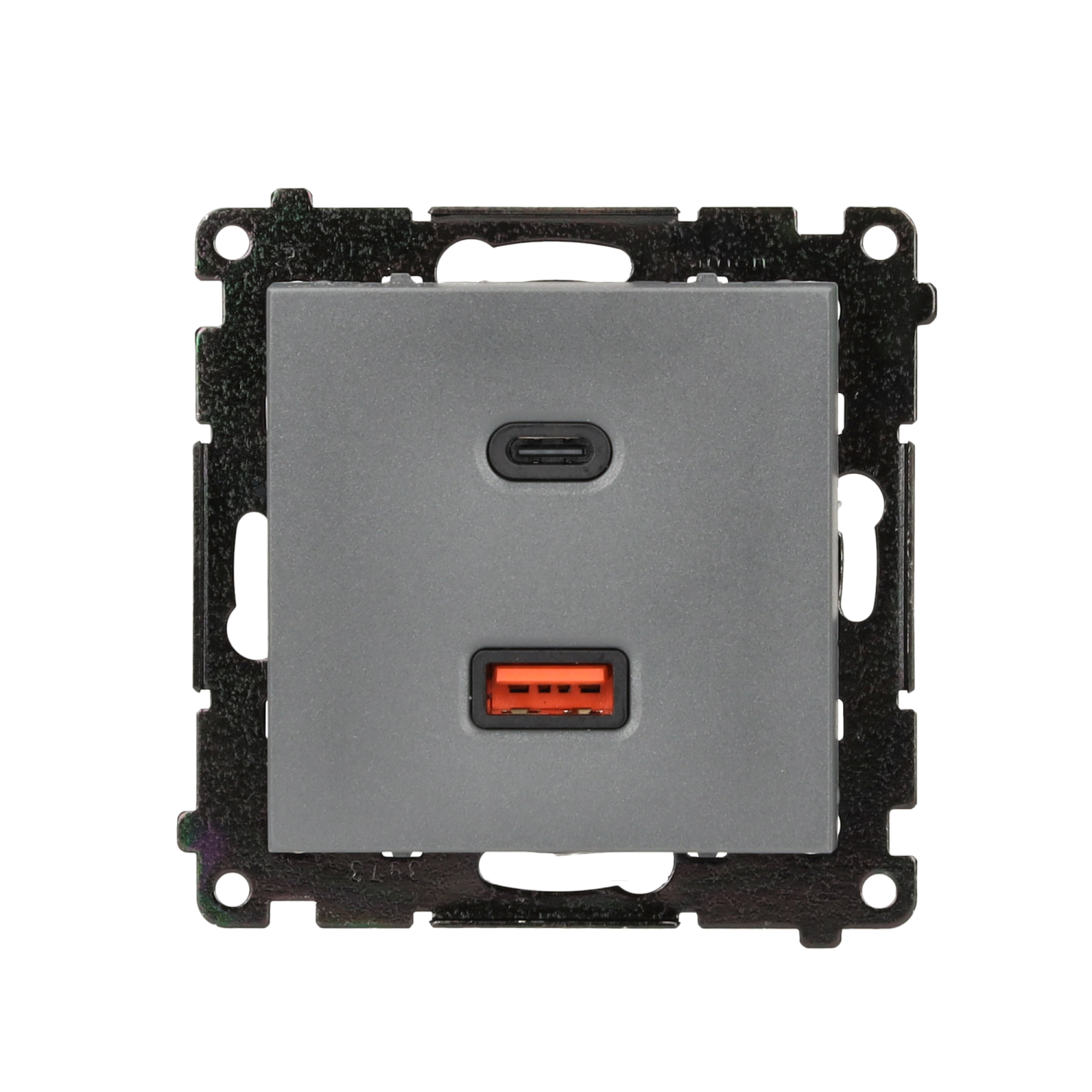 Nabíječka USB SIMON 55 TEC2CAQ.01/116, 2 násobná, 1x USB typ C+1x USB typ A, 30 W, grafitová matná