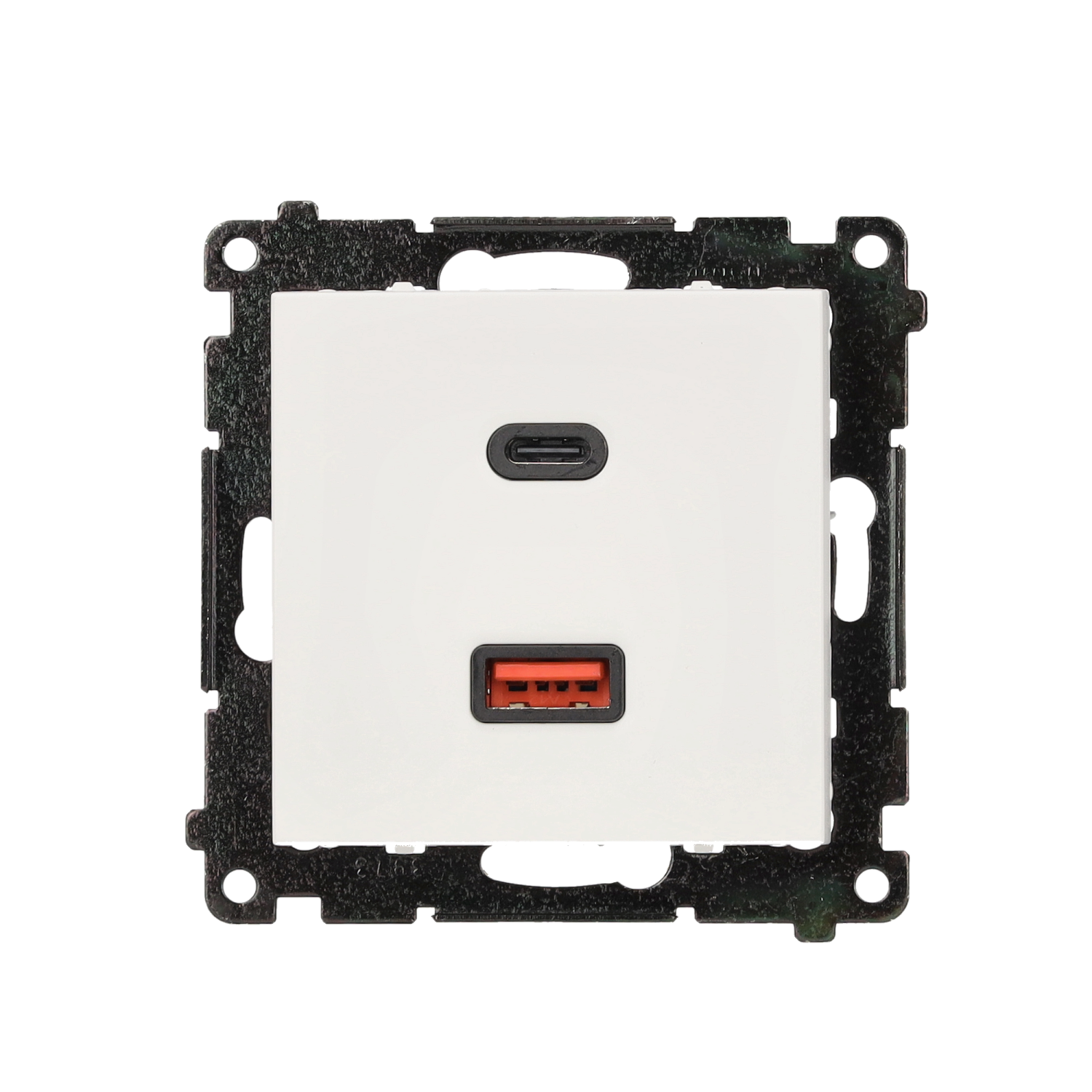 Nabíječka USB SIMON 55 TEC2CAQ.01/111, 2 násobná, 1x USB typ C+1xUSB typ A, 30 W, bílá matná