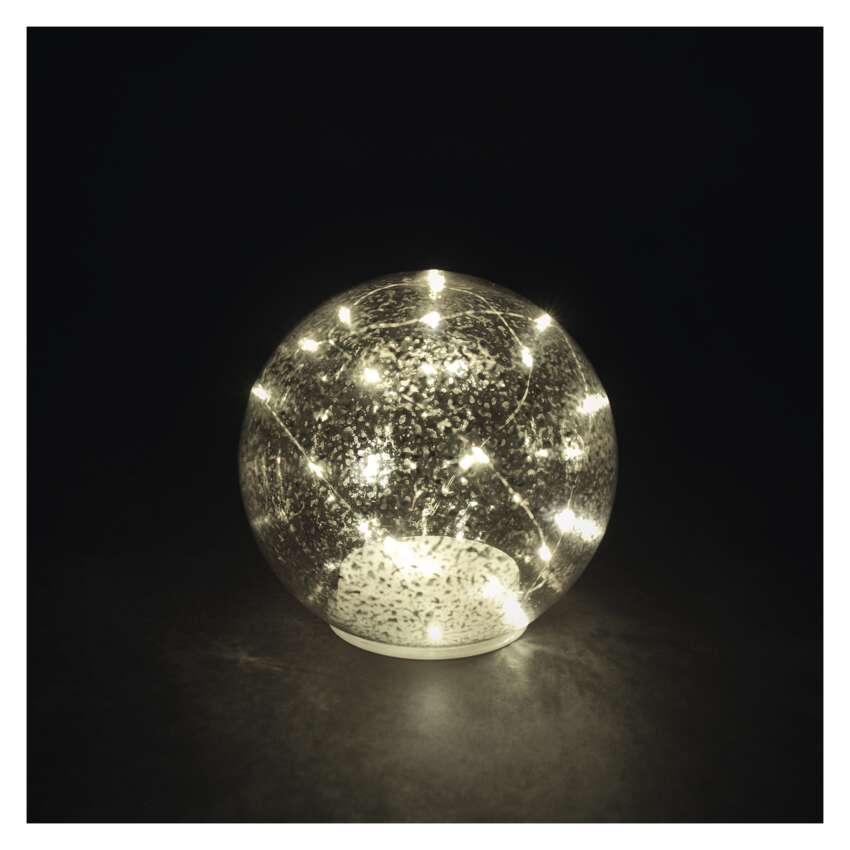 EMOS DCLW35 20LED SPECKLED GOLDEN GLASS BALL 3AA WW