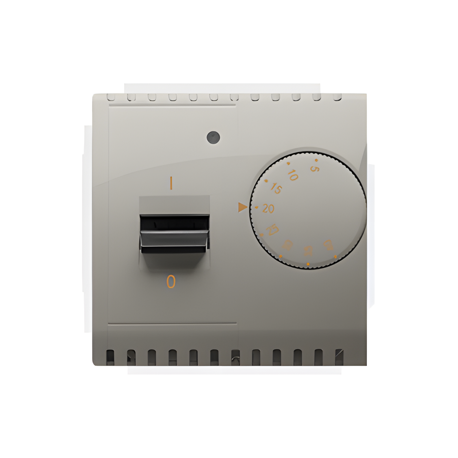 Termostat SIMON BASIC BMRT10W.02/29, s vnitř. tepl. senz., 16A/230V~, saténová