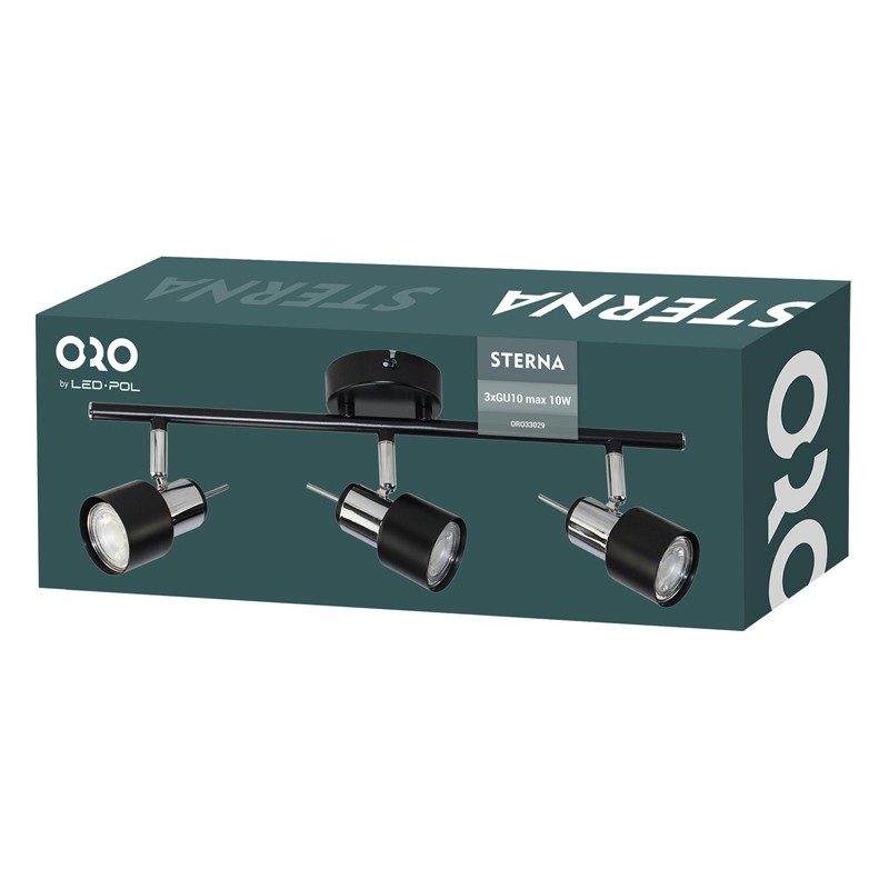 LED bodové svítidlo LED-POL Sterna 3XGU10 B