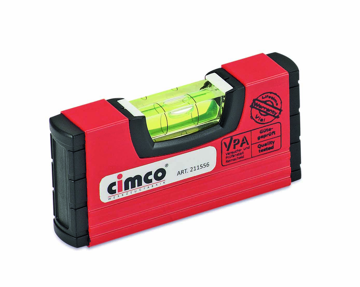 CIMCO 211556 Umělohmotná vodováha MINI 100 x 20 x 50 mm