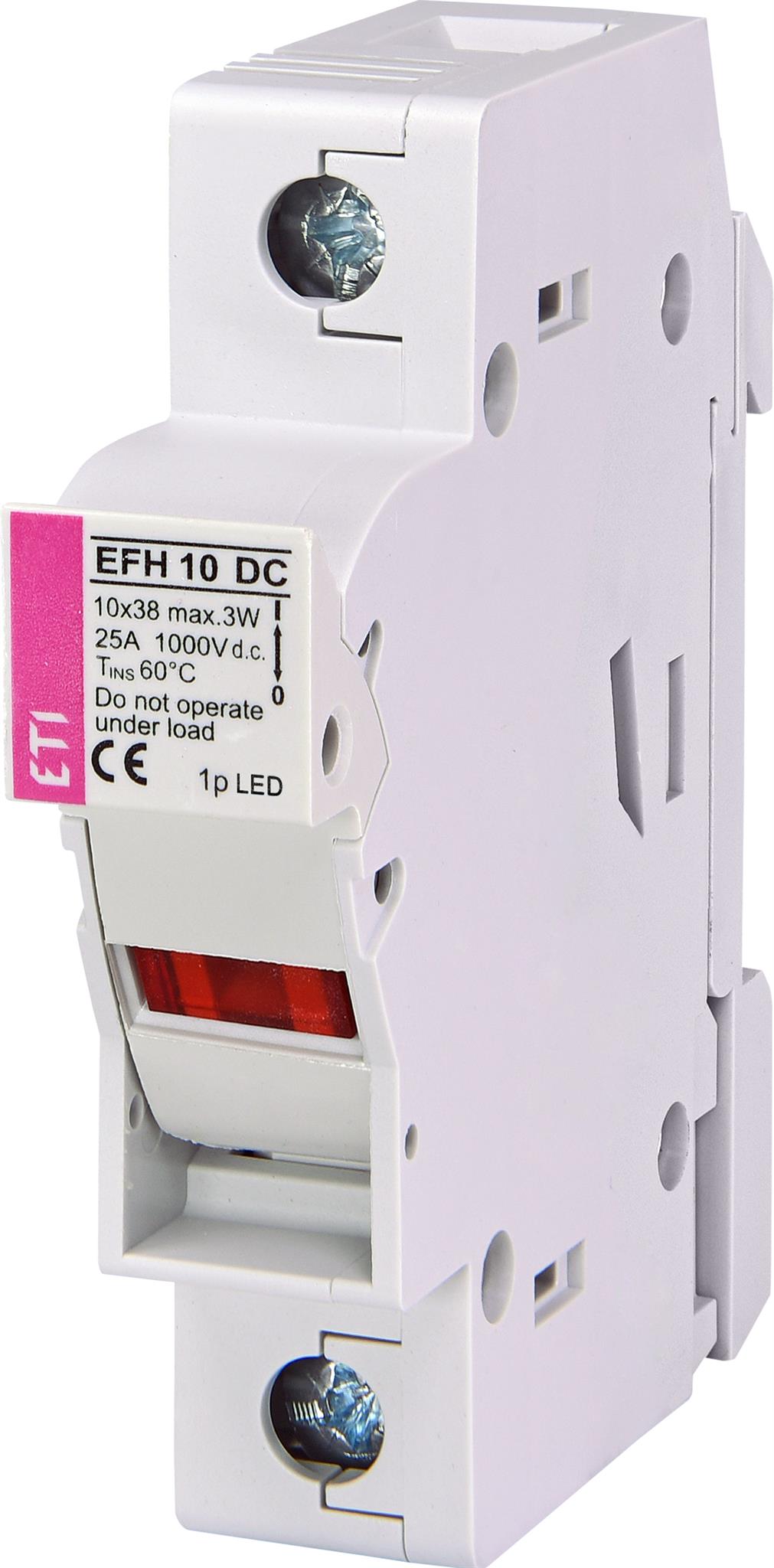 ETI 002540511 pojistkový spodek, EFH 10 DC 1p LED AD