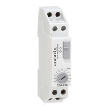 EL 1008146 Automat schodišťový PALADIN 284210, elektron., 1mod., 0,5-20min, 16A, šedý, na DIN lištu