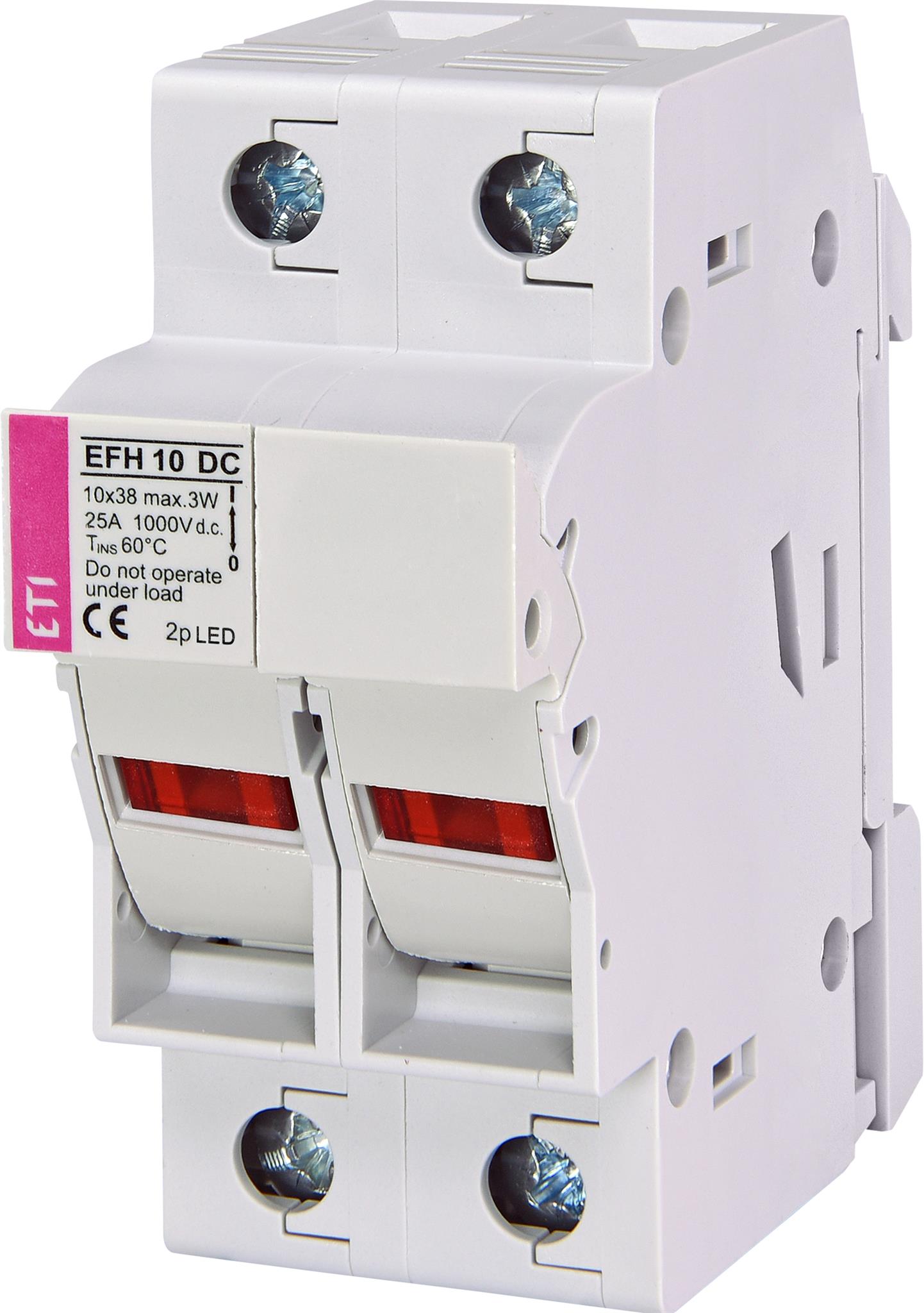 ETI 002540513 pojistkový spodek, EFH 10 DC 2p LED AD