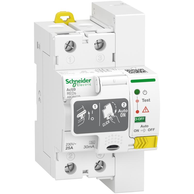 SCHN A9CR4225 Acti9 RED 2P 63A 30mA typ A