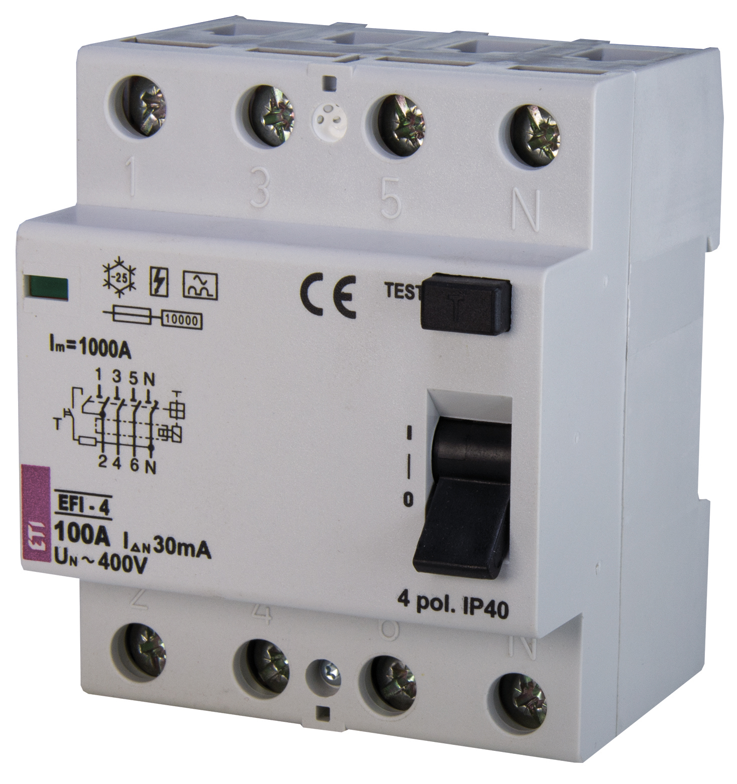 Chránič čtyřpolový ETI 002062150 EFI-4 A 100/0,03