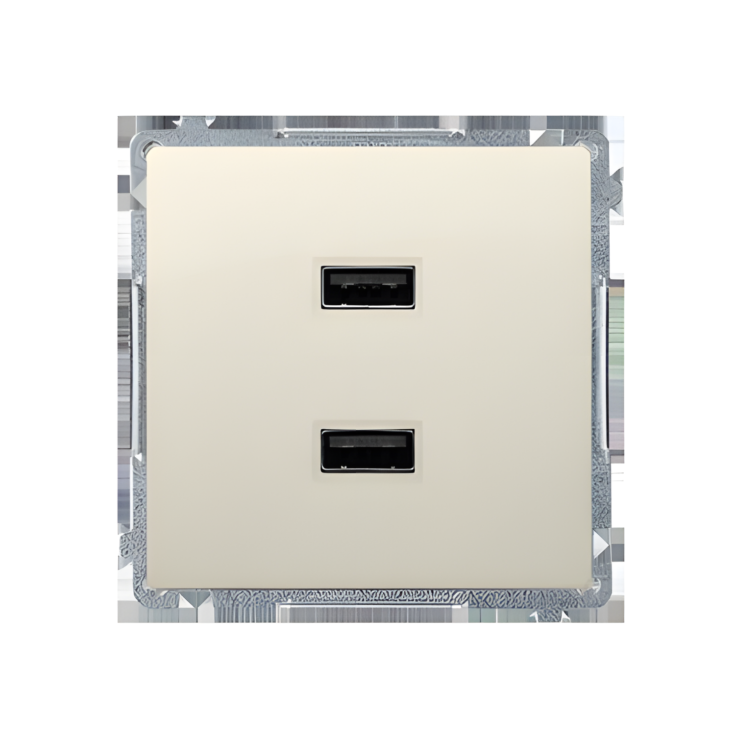 Nabíječka USB SIMON BASIC BMC2USB.01/12, 2 násobná, 2x USBtyp A, 2, 1 A/5 V DC, béžová