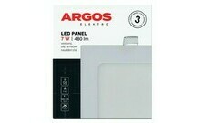 Argos LED panel vestavný, čtverec 7W 480LM IP20 NW - Bílá