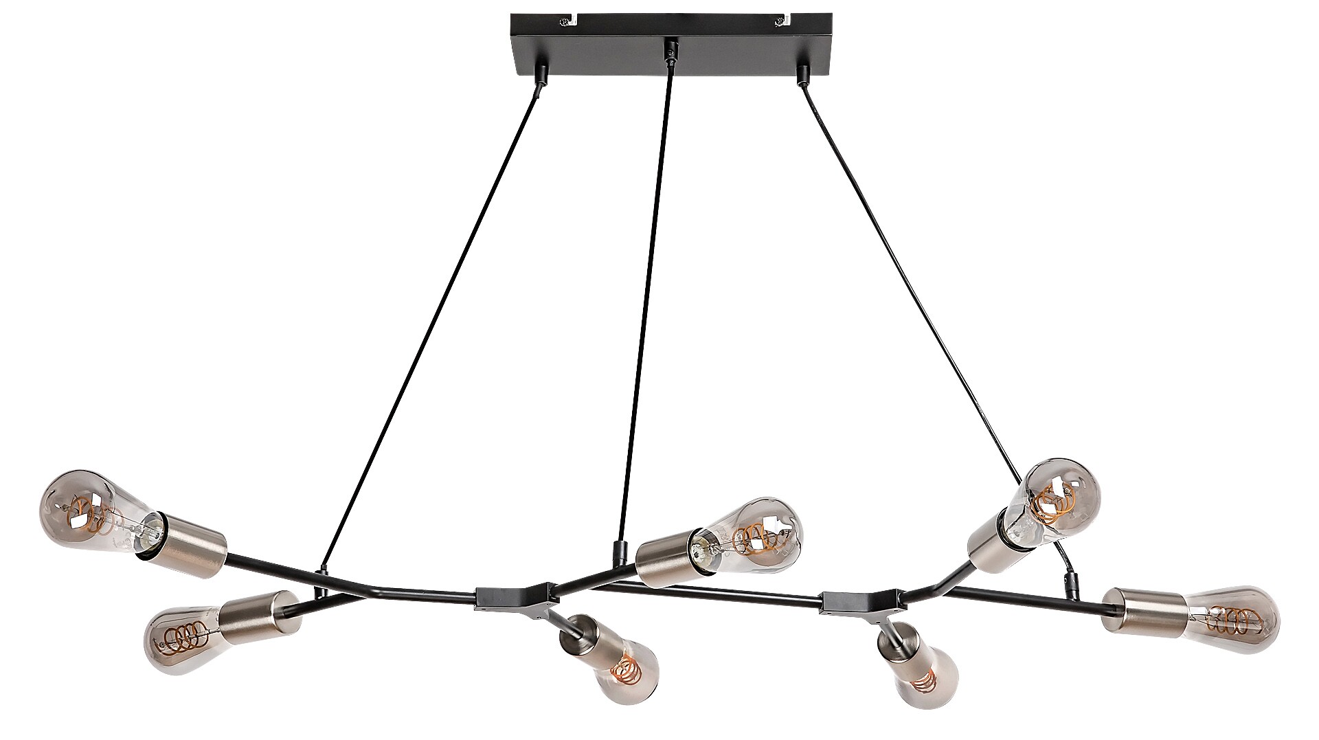 Závěsné svítidlo Branwen matná černá E27 7×25W RABALUX 72027
