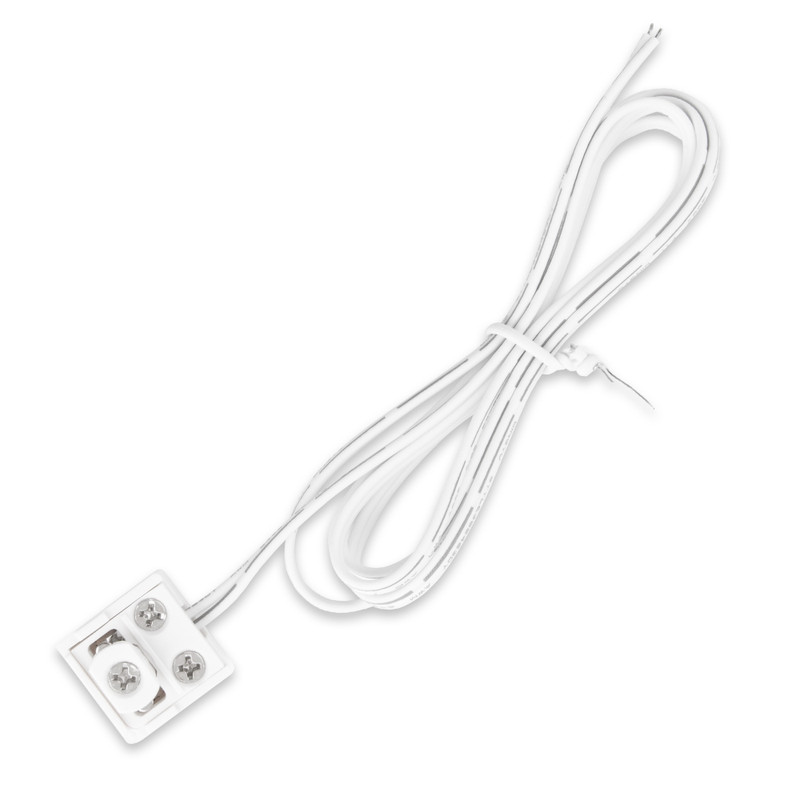 MC LED Konektor pro DC lištu, max. 4A, bílá barva, vč. kabelu 1m