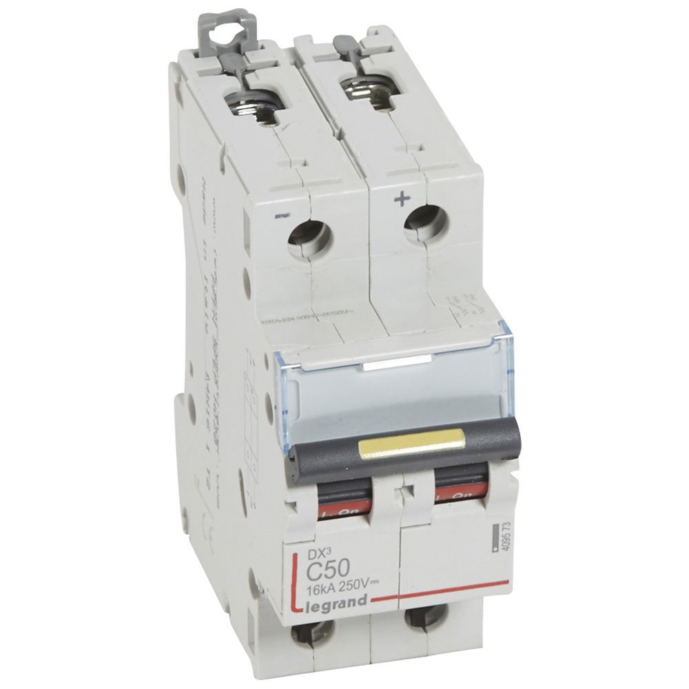 Jistič dvoupolový LEGRAND 409573 DX3 DC 2P C50 16KA