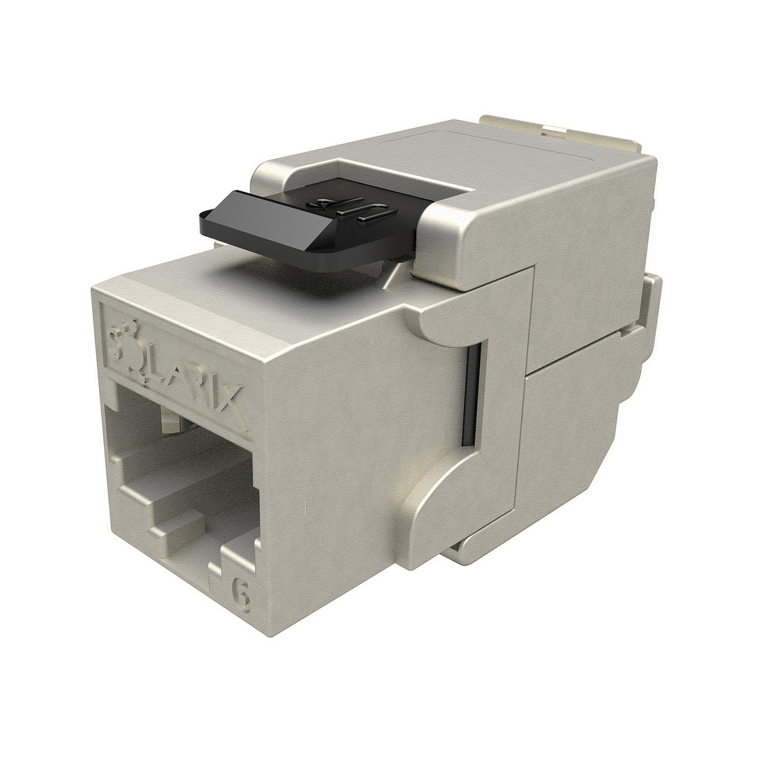 Keystone datový SOLARIX SXKJ-6-STP-BK-SA, CAT6, STP, RJ45, šedá, samořezný, 24 ks