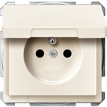 SCHN MTN2610-4044 Merten - Zásuvka 2P+E, 250V/16A, šroubová, s víčkem IP20, S-Design, Polar