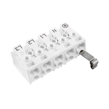 EL 1000143 Svorkovnice SLK 3/5 E-ST (E-N-L1-L2-L3) pro svítidla, bezšroubová, PC, bílá /88165882