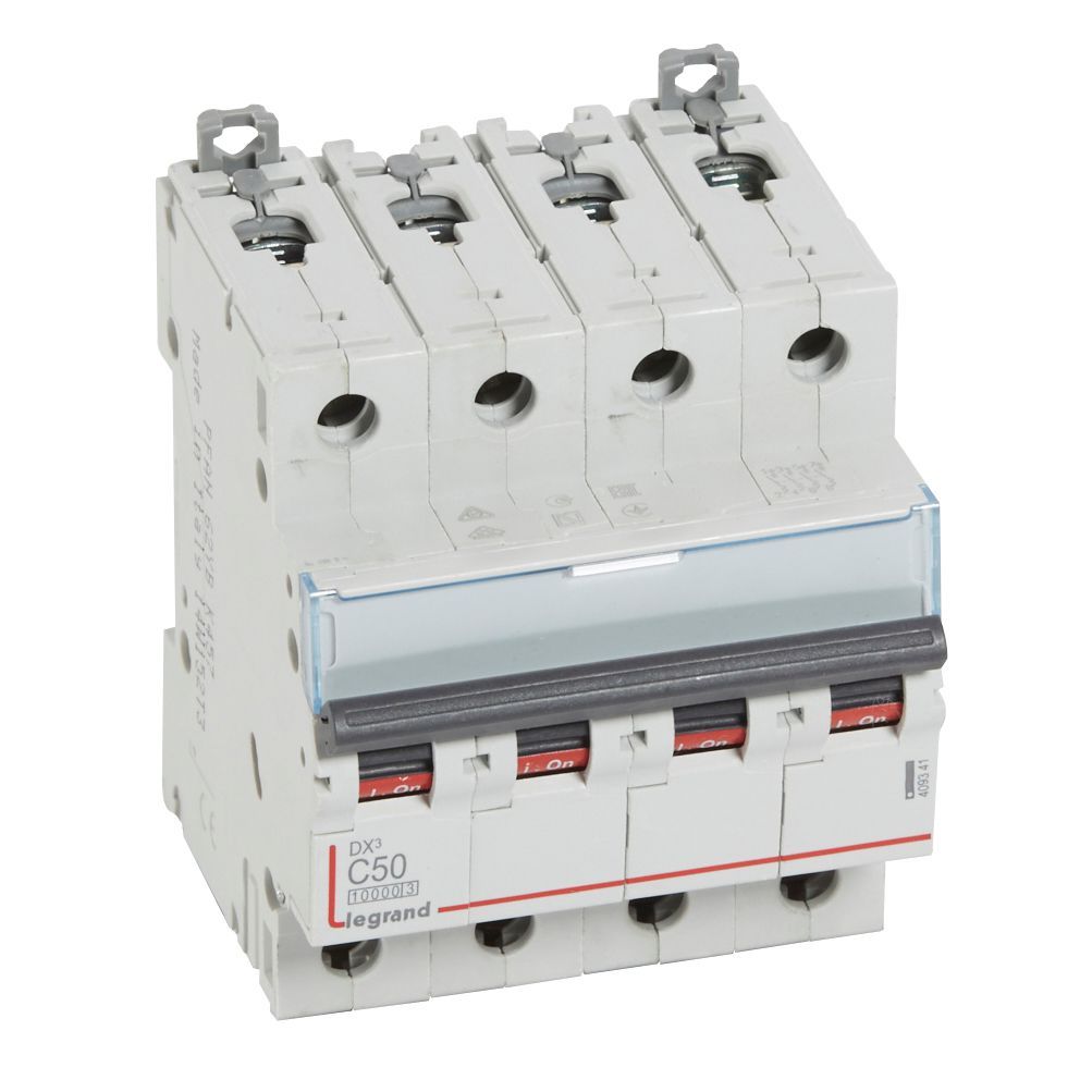 Jistič čtyřpolový LEGRAND 409341 DX3 4P C50 10000A/16KA