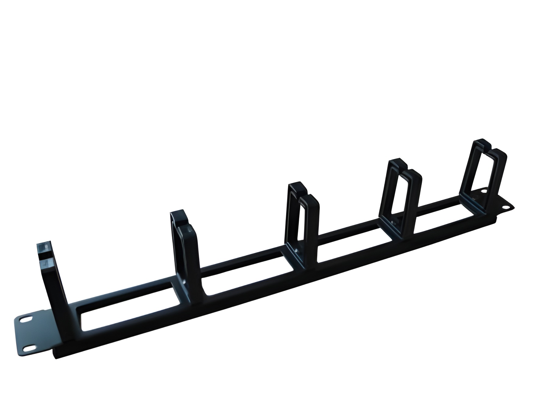 Panel vyvazovací MAFIA WVP-1U-5P-B, 19", 1U, 5x úchyt, plast, černá