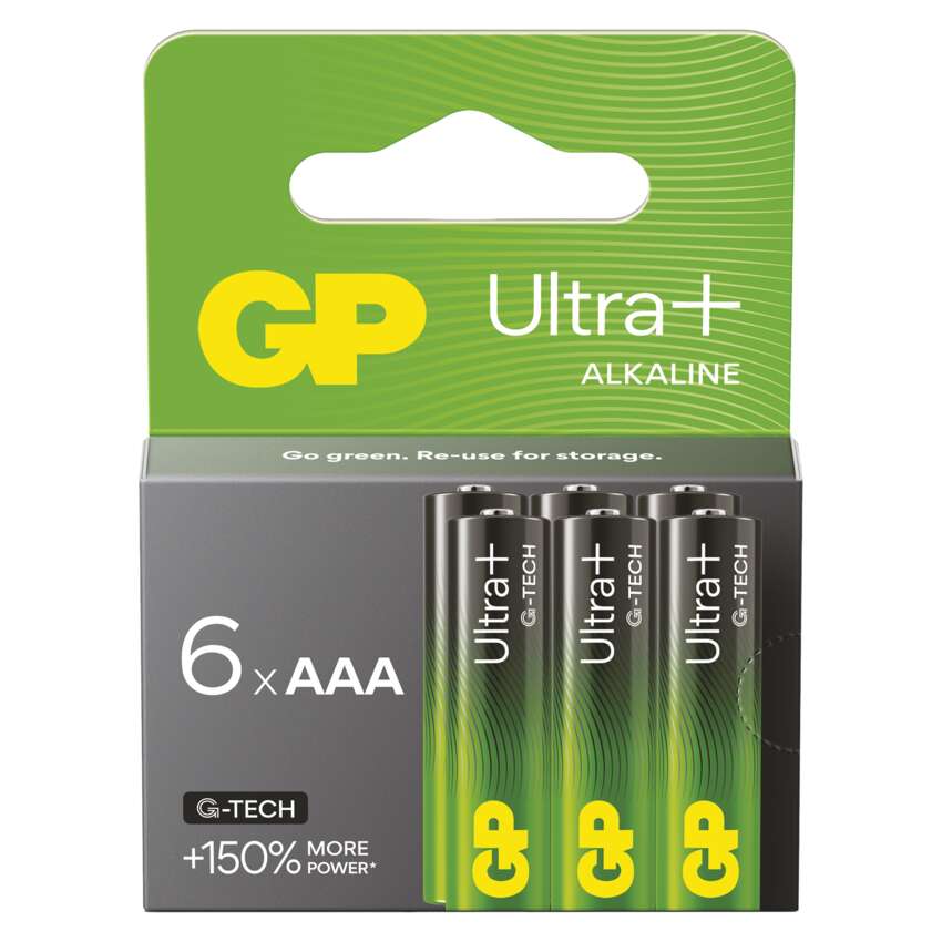 Baterie alkalická GP Ultra Plus AAA (LR03) 6PP