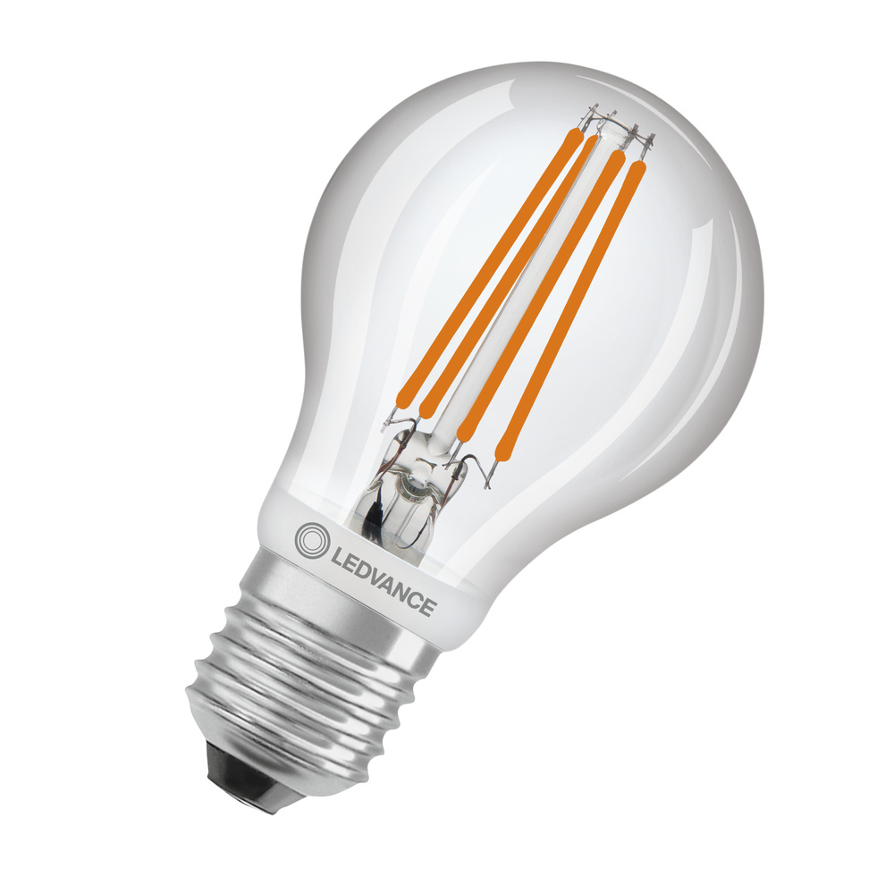 LED žárovka LEDVANCE LED CLA60 MS 7.3W 827 FIL CL E27 S, čiřá