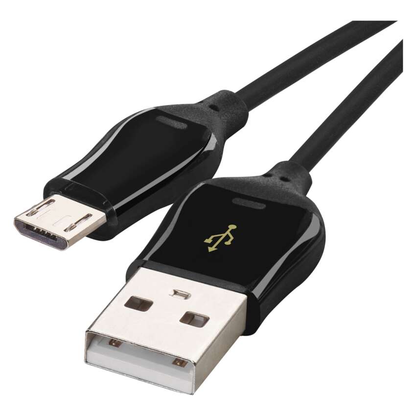 Kabel USB EMOS SM7004B, 2.0, USB-A/Micro USB-B, černá, 1 m