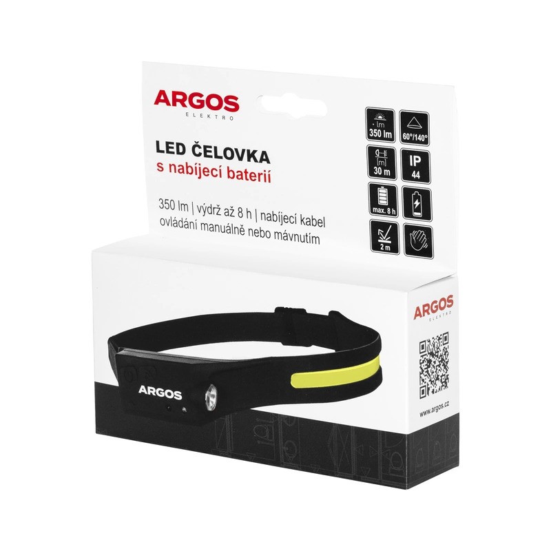 Čelovka LED ARGOS s nabíjecí baterií A0ZX6