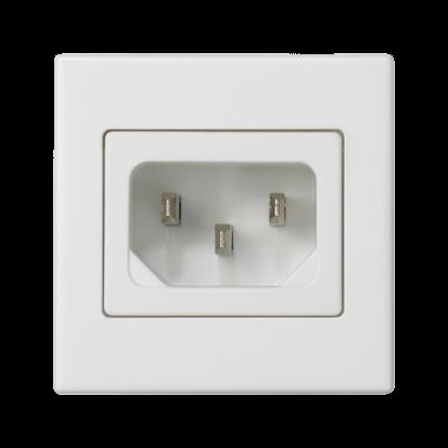 Modul SIMON K305A/9, K45, konektor IEC320 (samec), 45 x 45 mm, bílá