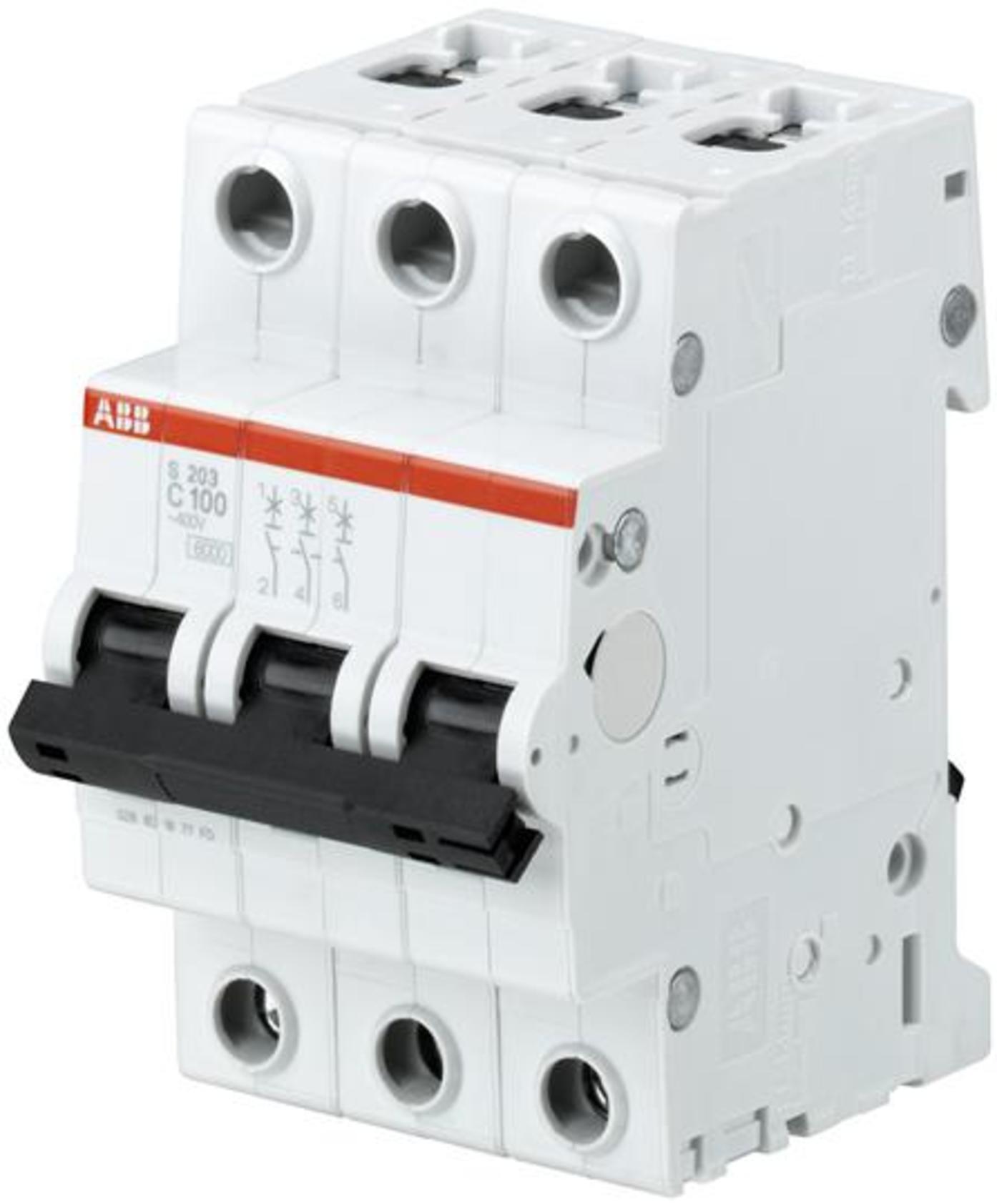 Jistič třípolový ABB 2CDS253001R0825 S203-B100e compact S 200 S203-B100