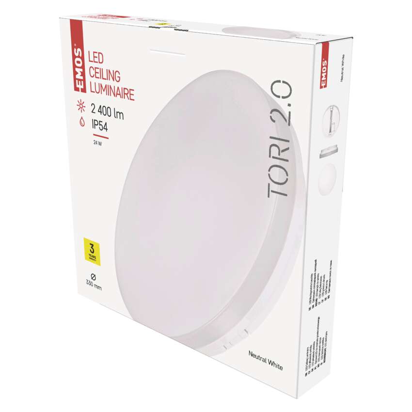 EMOS ZM4322 LED SVÍTIDLO TORI PŘ.KR 24W 2050LM IP54 NW B