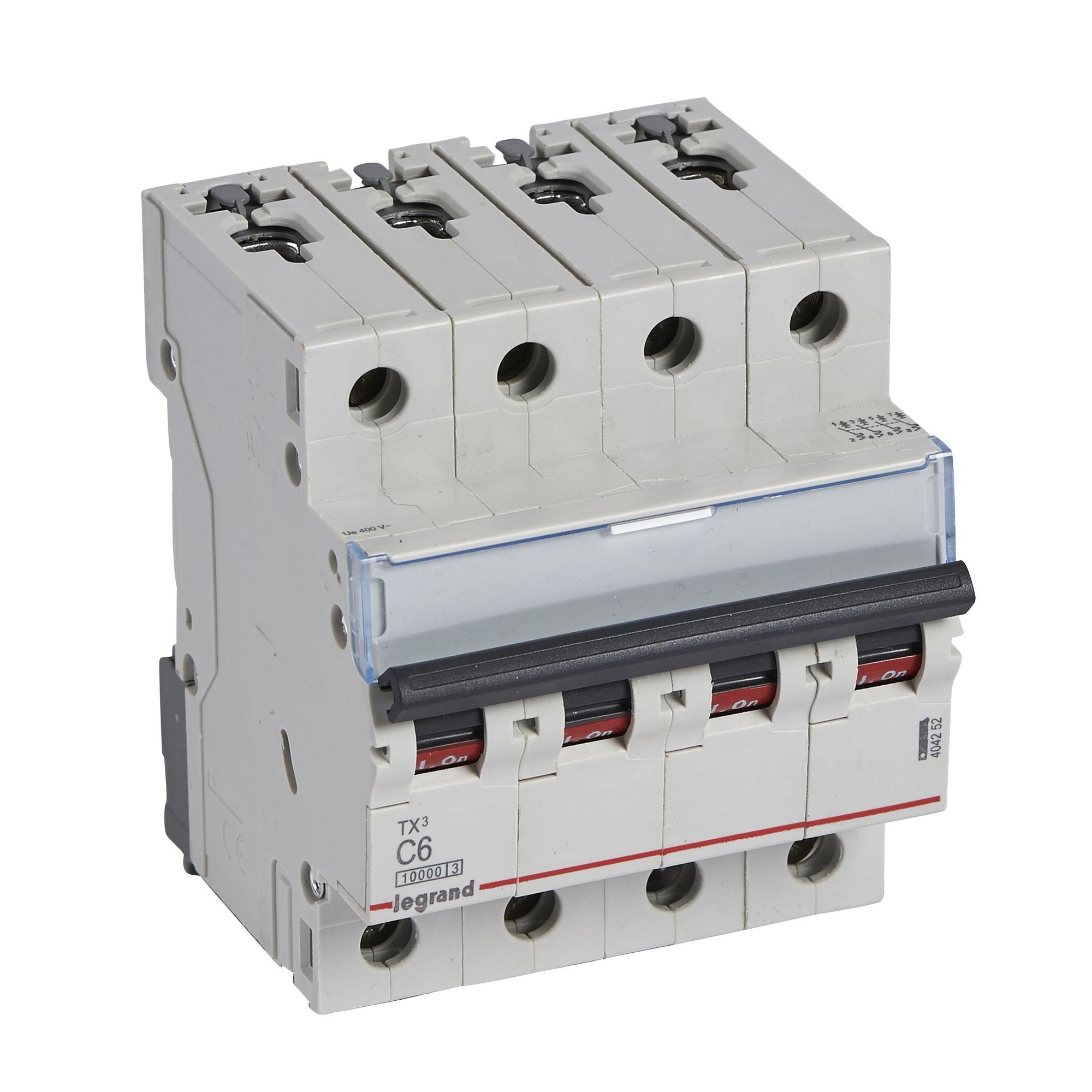 Jistič čtyřpolový LEGRAND 404252 TX3 4P C6 10000A