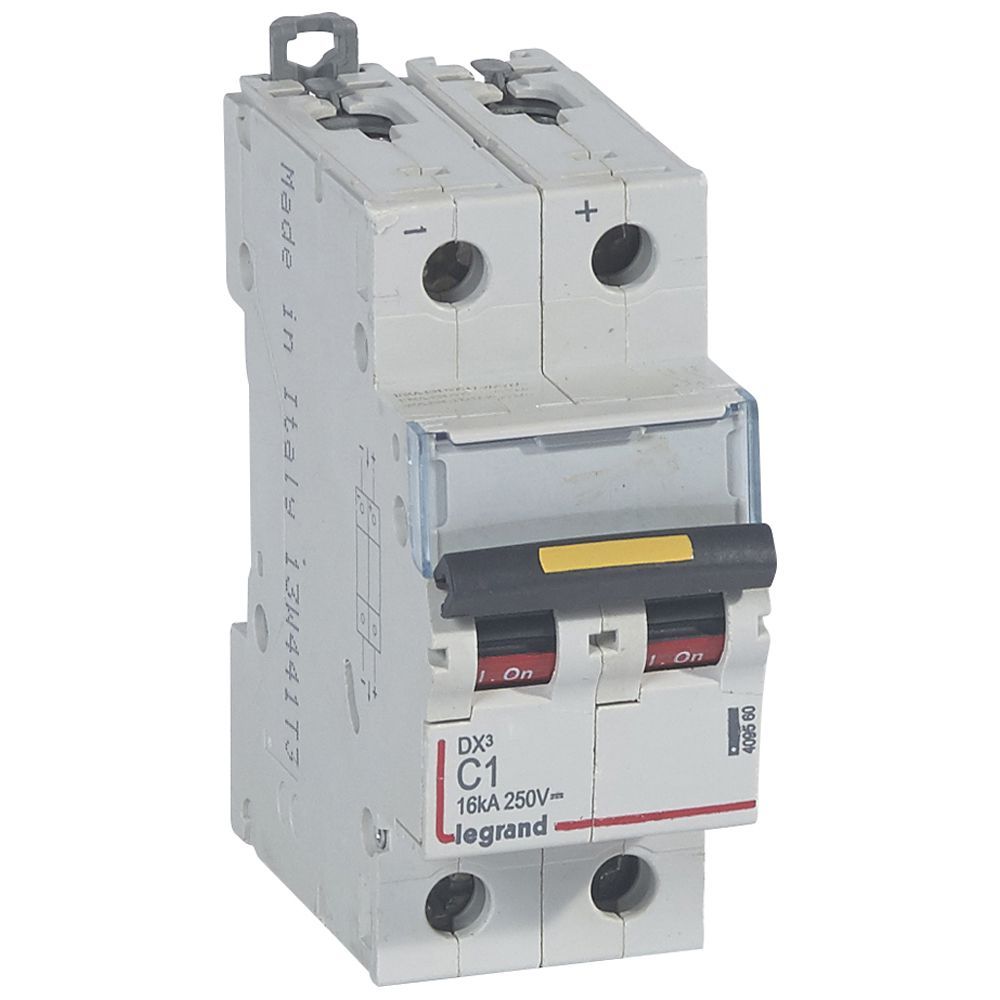 Jistič dvoupolový LEGRAND 409560 DX3 DC 2P C1 16KA